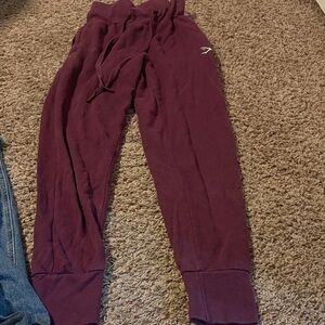 Gym shark Maroon jogging leggings